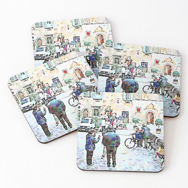 Item preview, Barbarano Romano: people in square designed and sold by Giuseppe Cocco.
