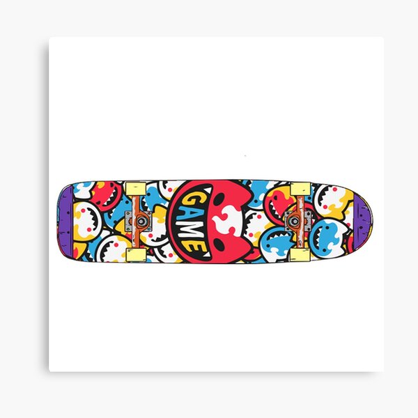 Anime skater boy with futuristic style and skateboard | Art Board Print