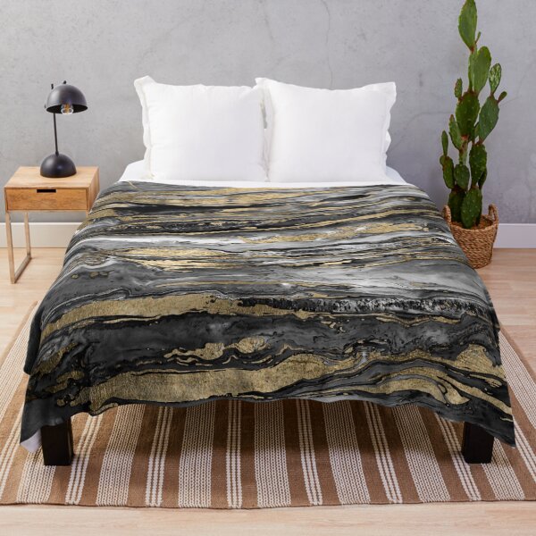 Item preview, Stylish Grey Gold Abstract Marble designed and sold by InovArtS.