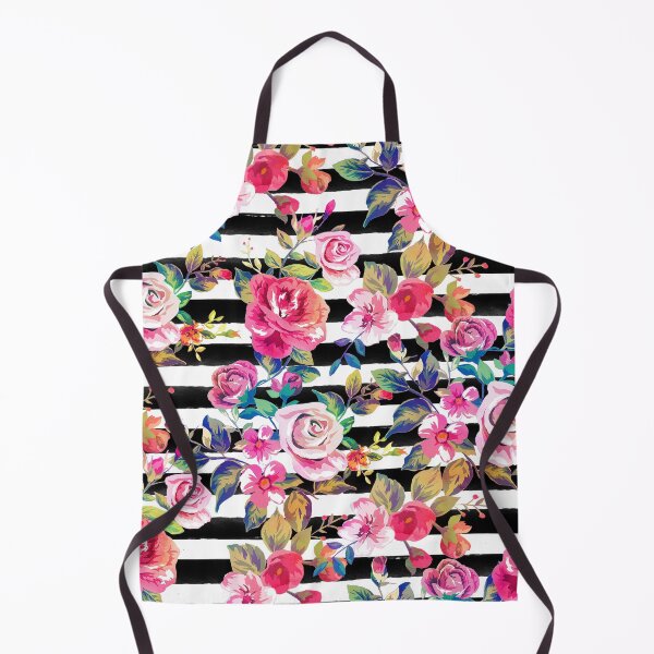 Item preview, Cute spring floral and stripes watercolor pattern designed and sold by InovArtS.