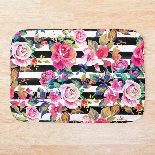 Item preview, Cute spring floral and stripes watercolor pattern designed and sold by InovArtS.