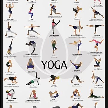 Yoga Poses Chart: Chart / Mini Poster With 60 Common Hatha Yoga Poses /  Asanas in Sanskrit and English: The Mindful Word: 9781773801001:  Amazon.com: Books