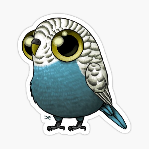 Cute Fat Budgie Sticker