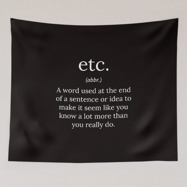 Item preview, Funny Definition: Etc. designed and sold by T-ShirtGuy.