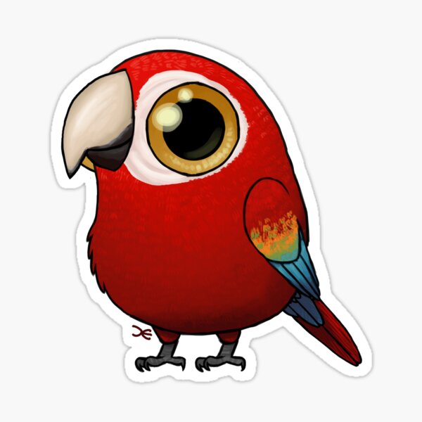 Cute Fat Macaw Sticker