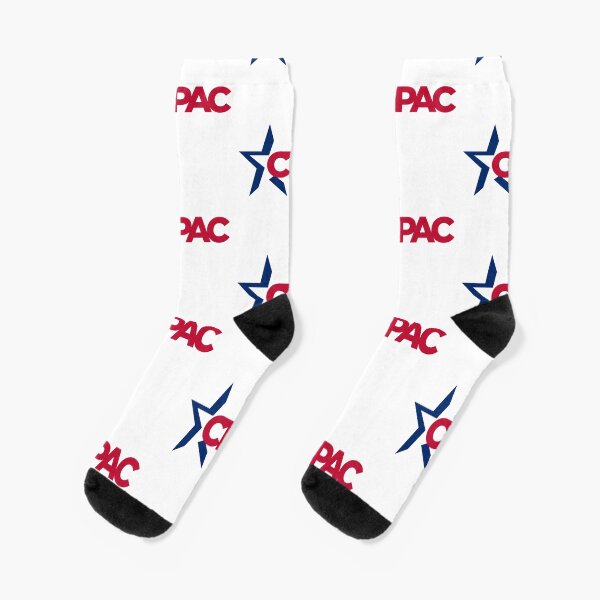 Aperçu de l'œuvre T-shirt et masque logo Cpac 2021 rouge bleu créée et vendue par wiggy38.