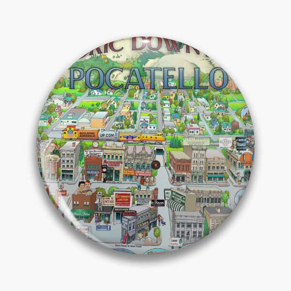 Item preview, Pocatello Idaho Map designed and sold by Jon Hanley.