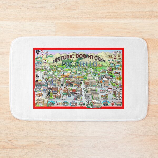 Item preview, Pocatello Idaho Map designed and sold by Jon Hanley.