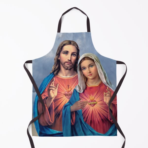 Item preview, Twin Hearts very close together - I (Jesus and Mary) sky background designed and sold by Brasilia.