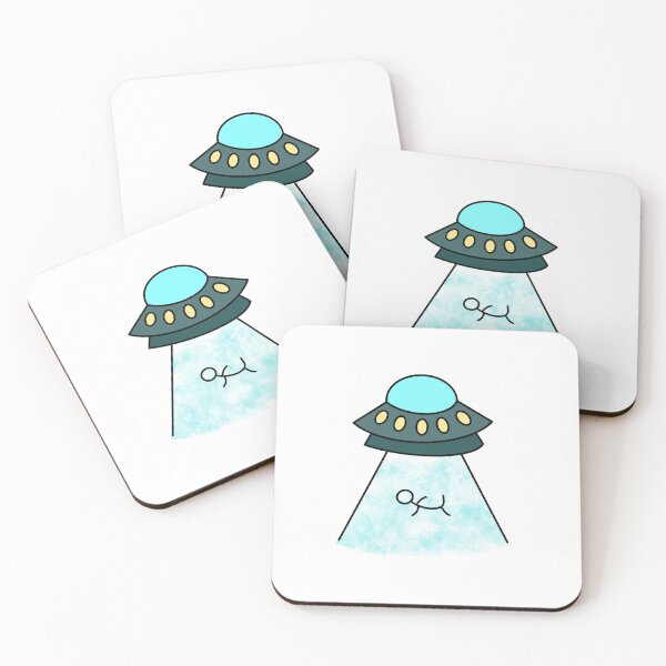Item preview, Cute UFO Picking Up Human  designed and sold by caitlinjquinn.