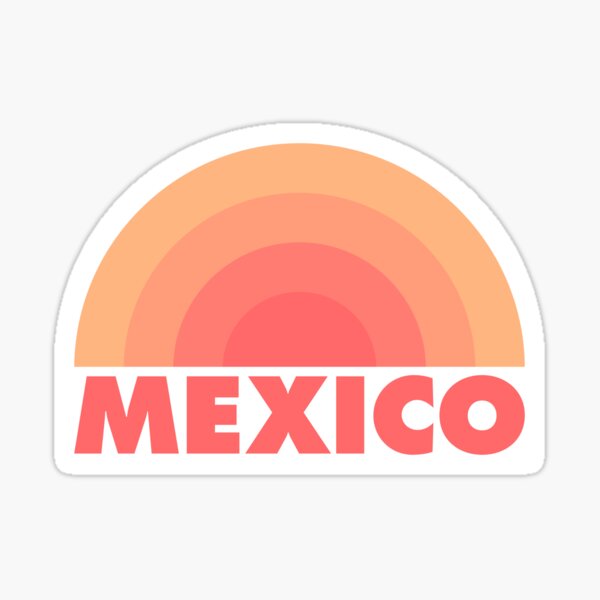 Item preview, Mexico Retro Rainbow Orange designed and sold by modeoftravel.