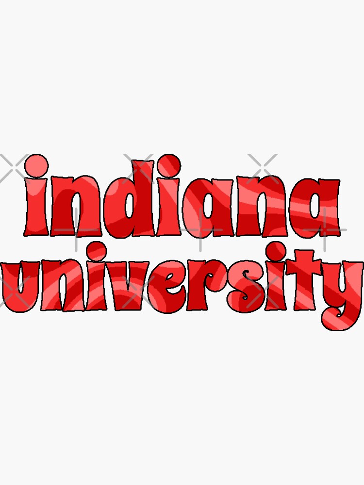 Thumbnail 3 of 3, Sticker, Indiana University Swirl designed and sold by zoes-customs.
