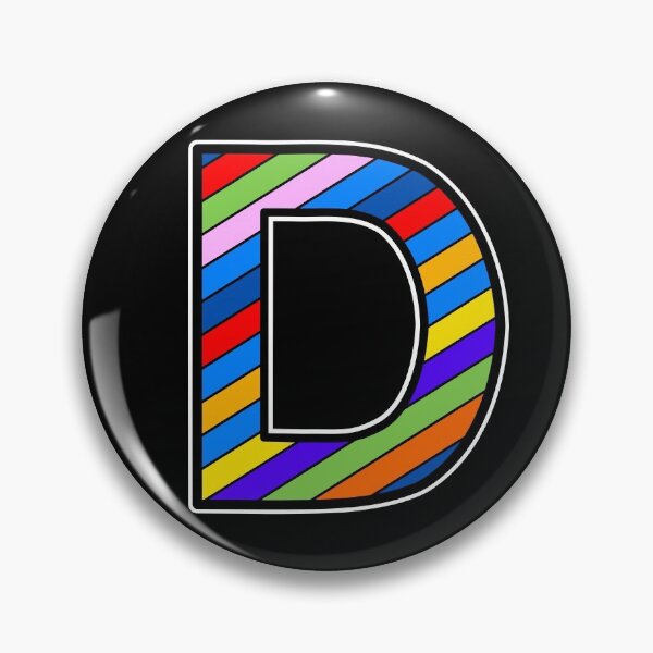 Item preview, Letter D (striped) designed and sold by artfulnotebook.