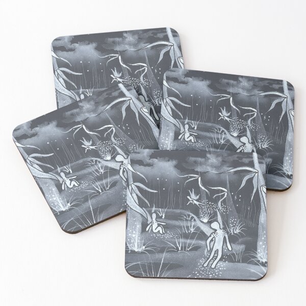 Item preview, Night Scene of Ghost Fairies and Plants designed and sold by NoonFruit.