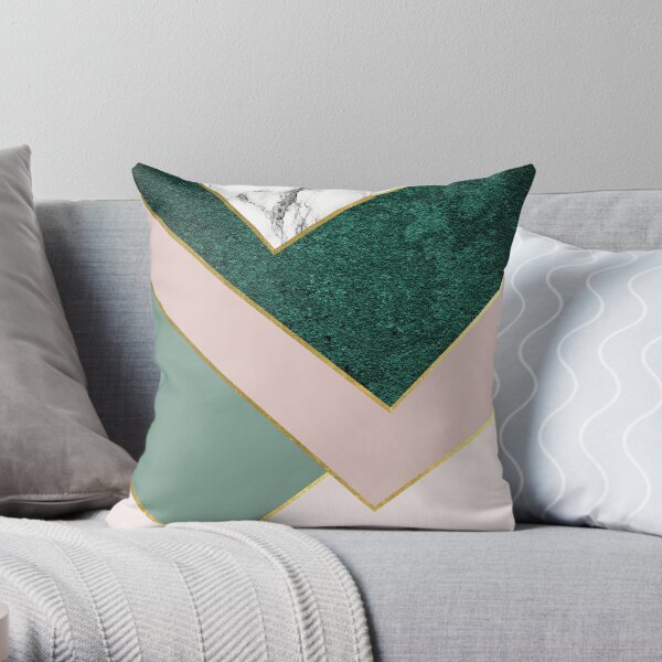 Glam Geo Lines 2 Throw Pillow