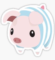 Poogie Piggie Monster Hunter Print Pj Pajama Sticker
