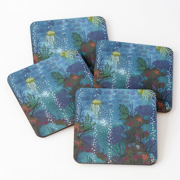 Item preview, Under the Sea scape with Plants, Fish, Jelly Fish designed and sold by NoonFruit.