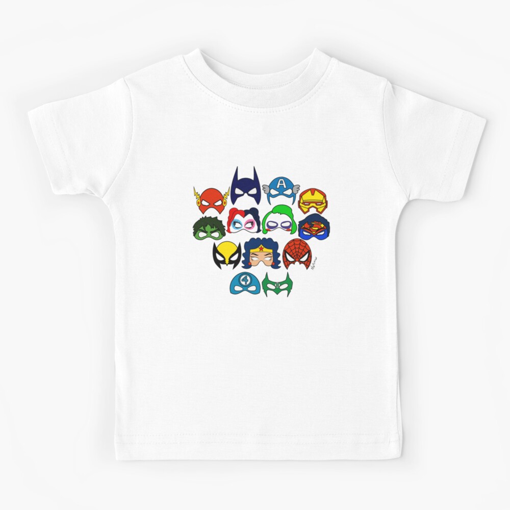 Superhero Masks Kids T-Shirt