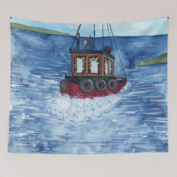 Item preview, Tug Boat on the Ocean designed and sold by NoonFruit.