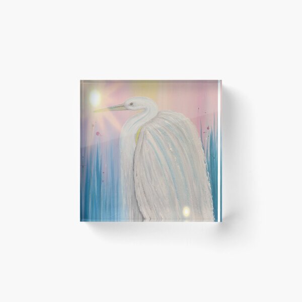 Item preview, Origingal acrylic egret by Victoria Lynn designed and sold by vickyhall.