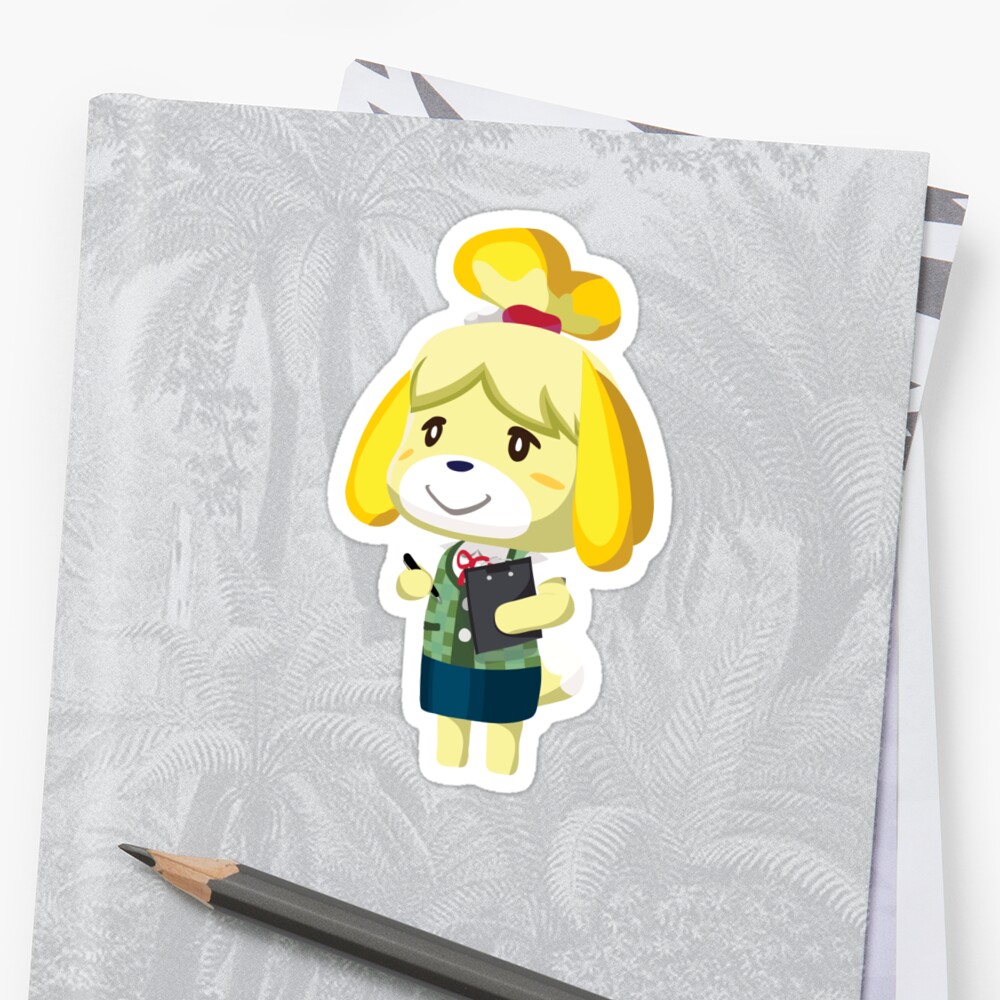 Download "Isabelle Animal Crossing New Leaf Vector Print" Sticker ...
