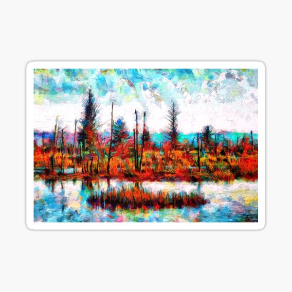 Item preview, Wylie Slough Wildlife Preserve in Mt Vernon - with Painterly Watercolor Effects designed and sold by SeaChangeDesign.
