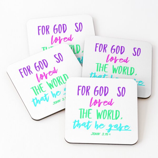Item preview, For God So Loved The World, John 3:16 Design Decor and Gifts designed and sold by LifeCrush.