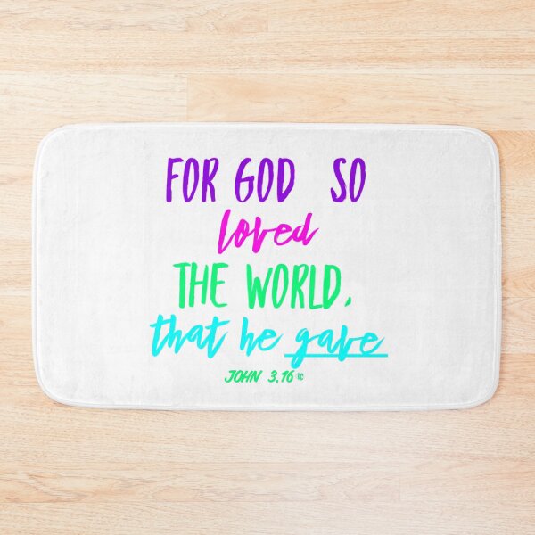 Item preview, For God So Loved The World, John 3:16 Design Decor and Gifts designed and sold by LifeCrush.