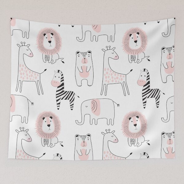 Item preview, Childish pattern with cute animals designed and sold by della95.