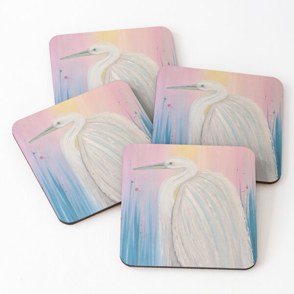 Item preview, Beautiful original white egret with a Heavenly feel. designed and sold by vickyhall.
