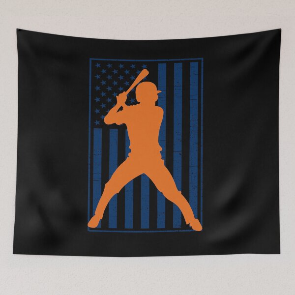 Item preview, Baseball Batter Retro Vintage US American Flag designed and sold by liftdesign.