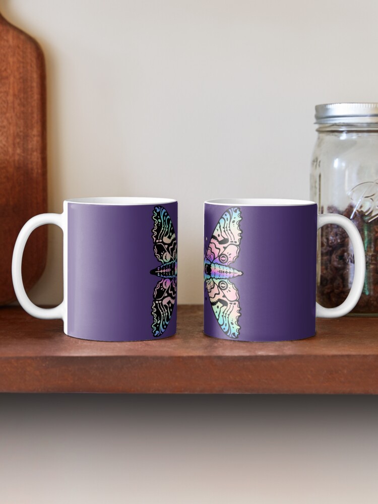 Thumbnail 2 of 6, Coffee Mug, Duality Moths - Rainbow designed and sold by MaryCapaldi.