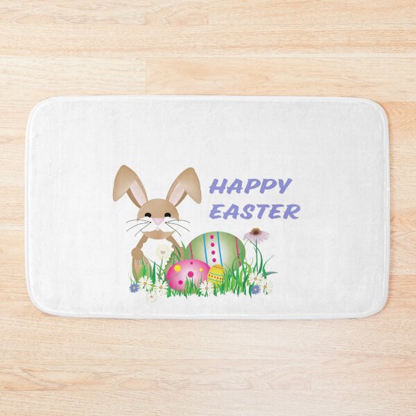 Item preview, Happy Easter with Bunny on purple  designed and sold by jerankin.