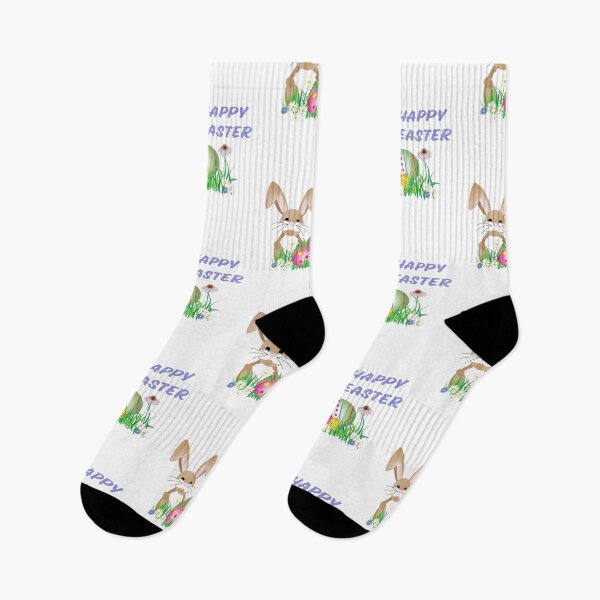 Item preview, Happy Easter with Bunny on purple  designed and sold by jerankin.