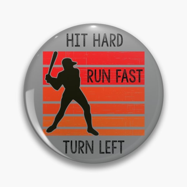 Item preview, Hit Hard Run Fast Turn Left - Baseball Batter Retro Vintage Sunset designed and sold by liftdesign.