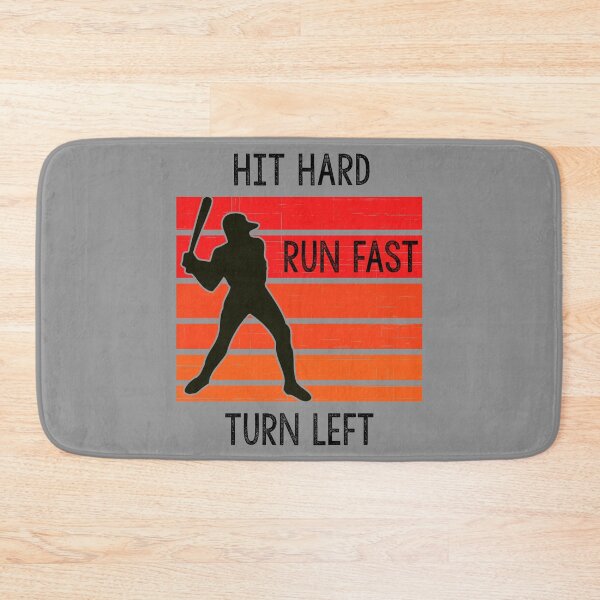 Item preview, Hit Hard Run Fast Turn Left - Baseball Batter Retro Vintage Sunset designed and sold by liftdesign.