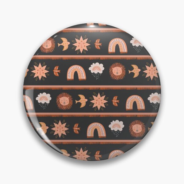 Item preview, Bohemian Aesthetic Lion, Rainbow, Sun Charcoal Background designed and sold by DesignLabMedia.