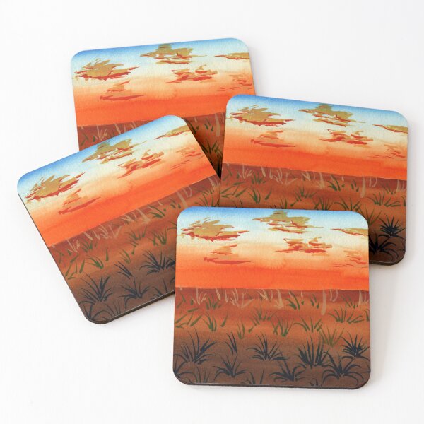 Item preview, Desert Landscape with Grass and Clouds designed and sold by NoonFruit.