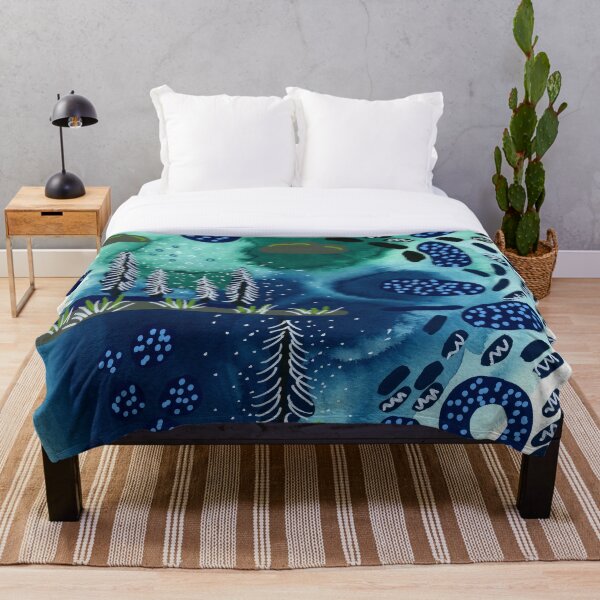 Item preview, Abstract Landscape with Trees and Plants designed and sold by NoonFruit.