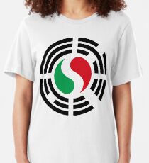 Korean Italian Multinational Patriot Flag Series Slim Fit T-Shirt