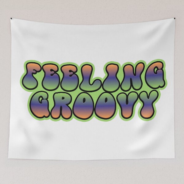 Item preview, Feeling Groovy with a bright neon green border designed and sold by StickersbyVW.