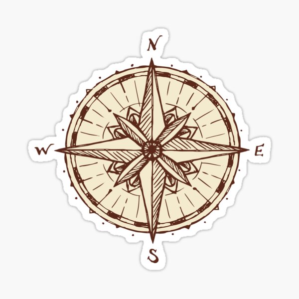 Item preview, Hand Drawn Map Compass designed and sold by Mohammed El Amine Hachemi.