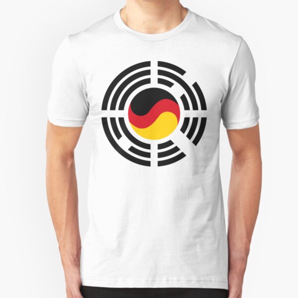Korean German Multinational Patriot Flag Series Slim Fit T-Shirt