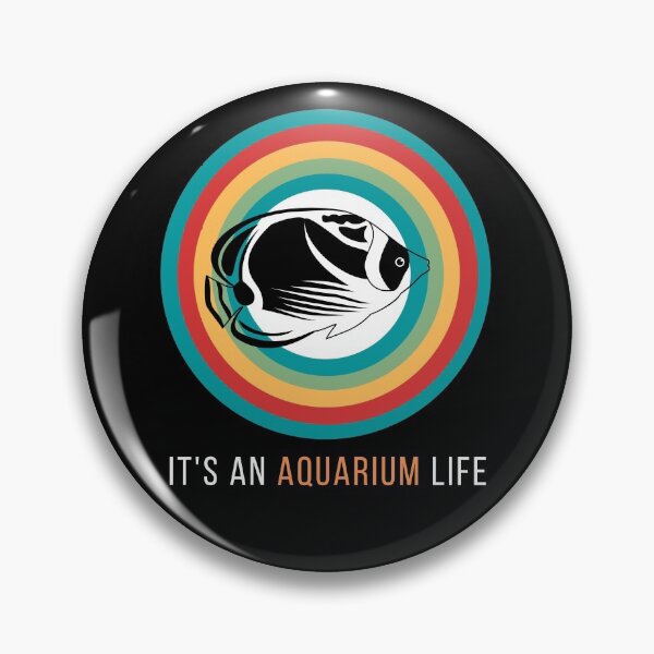 Item preview, Fish aquarium rainbow retro circle designed and sold by Learntobeamom.