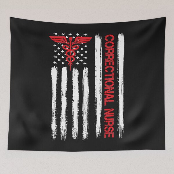 Item preview, Correctional Nurse Nursing Patriotic US American Flag Gift designed and sold by turiiamon.