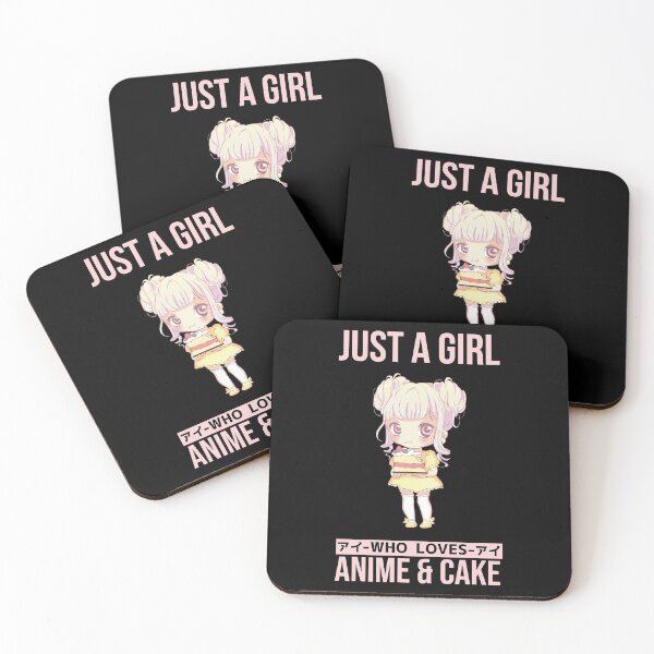 Item preview, Just A Girl Who Loves Anime And Cake - Chibi Kawaii Girl designed and sold by RedQuality.