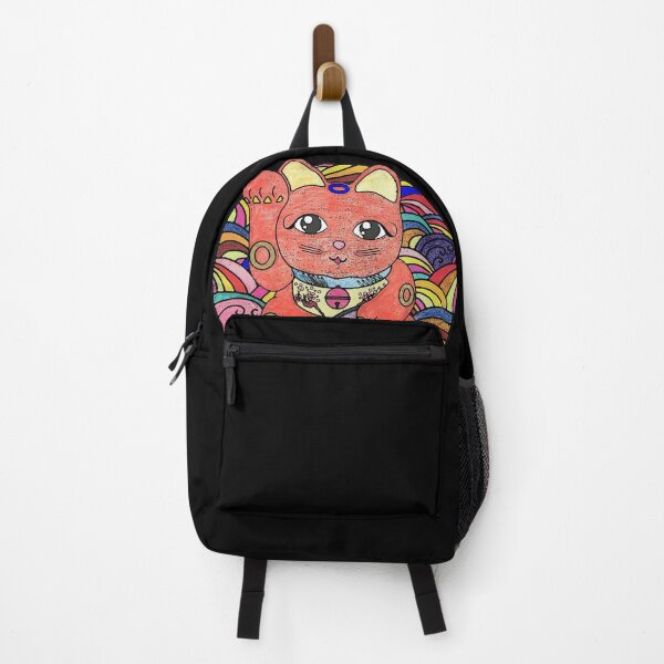 Item preview, Chinese cat with duckling raised in colorful mandala designed and sold by chicsignzodiac.