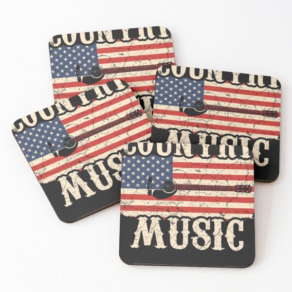 Item preview, Country Music Retro Vintage Guitar American Flag Gift designed and sold by turiiamon.