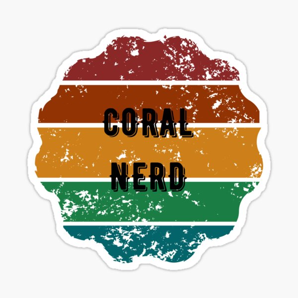 Item preview, Coral nerd in beautiful sunset circle retro style designed and sold by Learntobeamom.