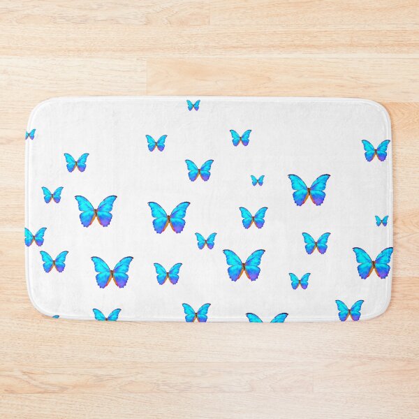 Item preview, ABSTRACT BLUE PATTERNS BLUE BUTTERFLY ART designed and sold by sharlesart.
